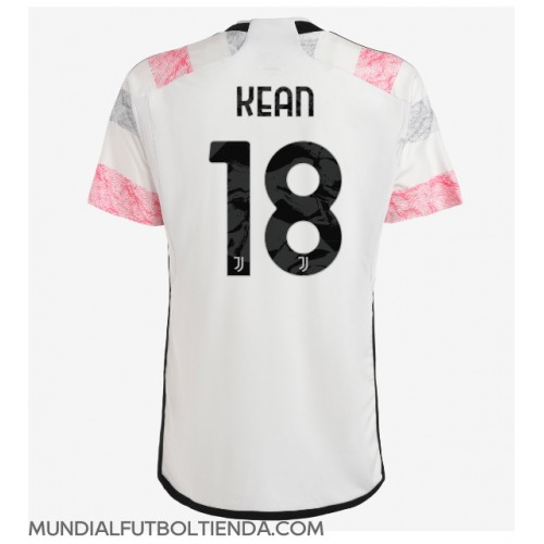 Camiseta Juventus Moise Kean #18 Segunda Equipación Replica 2023-24 mangas cortas